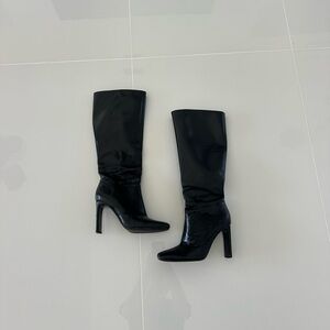 Zara Black Heeled Boots